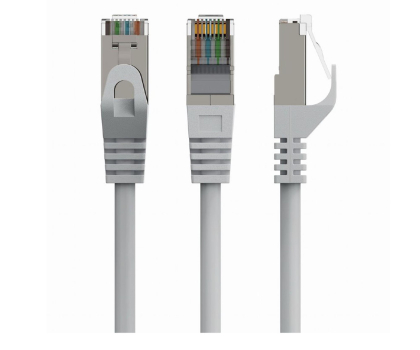 Kabel komputerowy Gembird RJ-45/RJ-45, kat.6A, S/FTP, szary, 0.25m